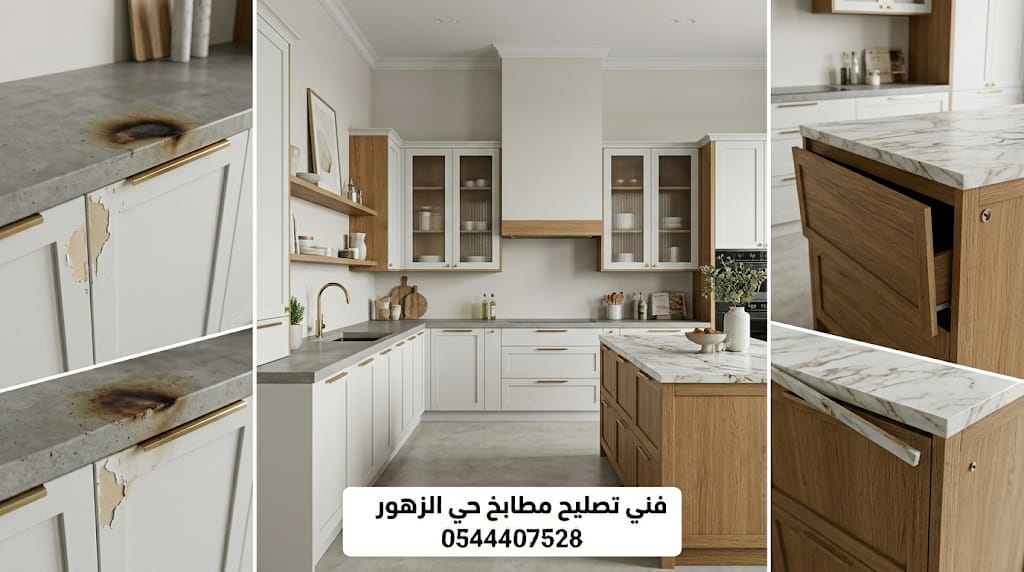 فني تصليح مطابخ حي الشاطئ خبير في صيانة وتعديل دواليب المطبخ بمهارة عالية لضمان استعادة مظهرها وعملها بكفاءة مع تقديم خصم حصري.