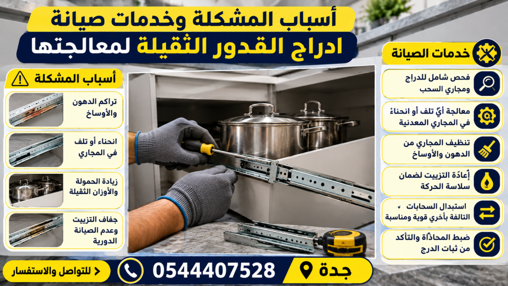 صيانة ادراج القدور الثقيلة
