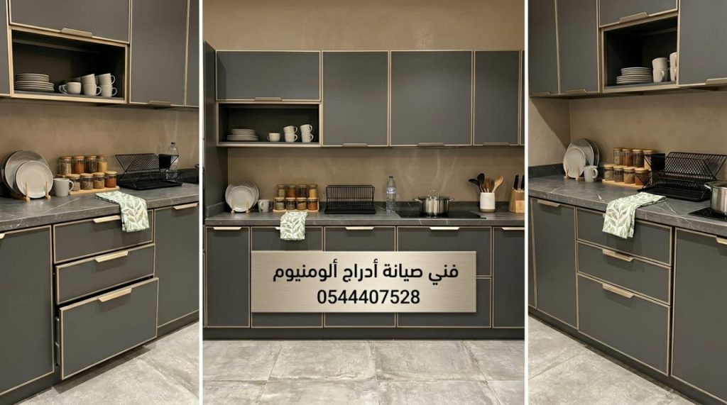 فني خبير في صيانة مسارات ادراج المنيوم بجدة يقوم بإصلاح وتغيير السكك التالفة لضمان فتح وغلق سلس للأدراج مع تقديم خصم حصري.