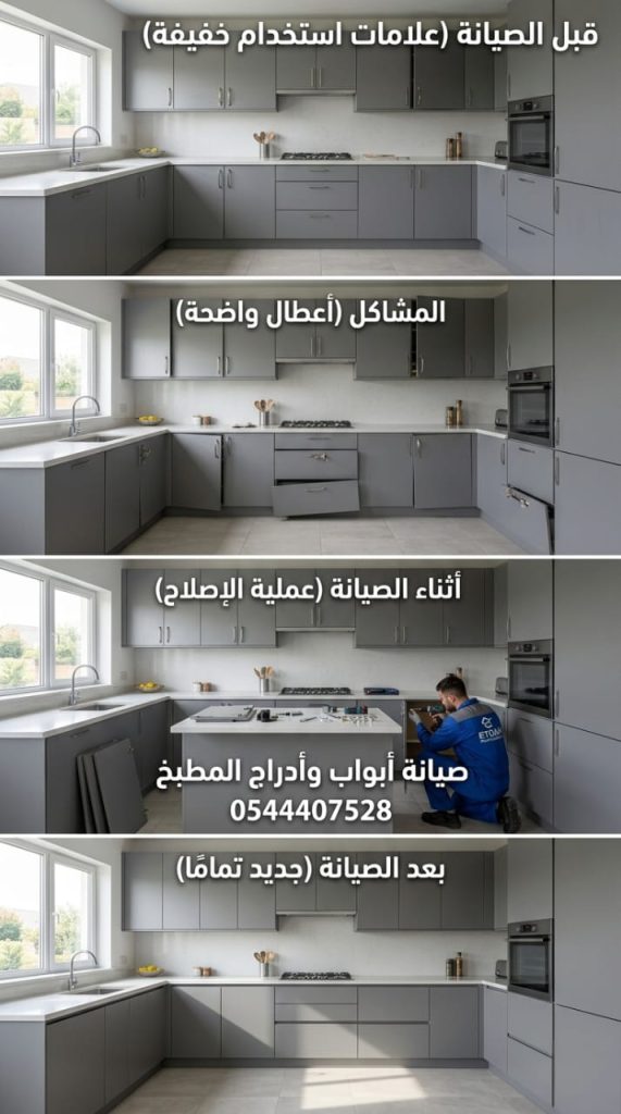 فني متخصص في صيانة مساعدات ابواب المطبخ بجدة يحل مشكلة سقوط الأبواب العلوية بتغيير البساتم التالفة بقطع أصلية تتحمل الأوزان مع خصم خاص.