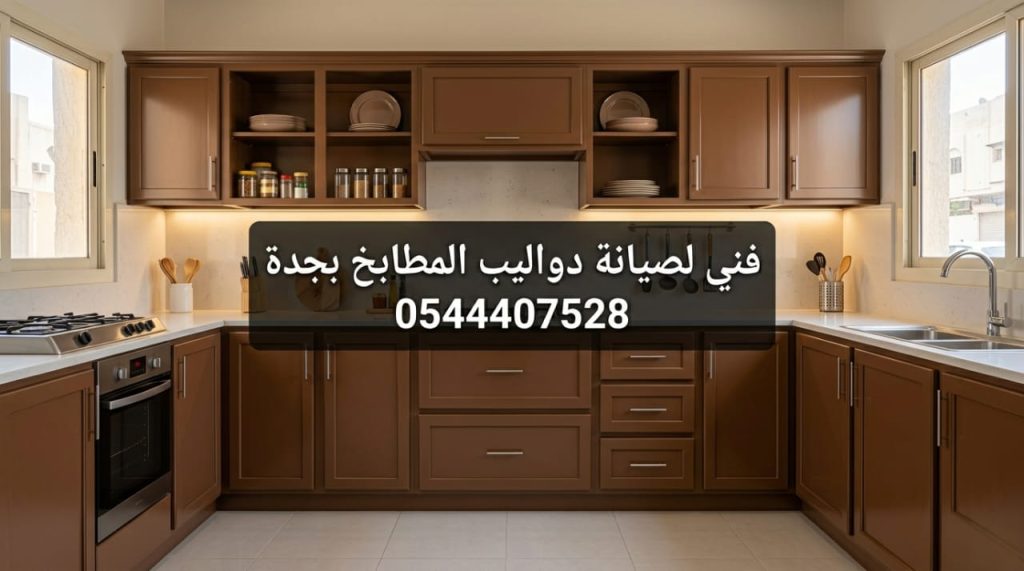 فني متخصص في تصليح درف المطبخ المائلة بجدة، يقوم بوزن الأبواب بدقة وتغيير المفصلات المرتخية بقطع أصلية لضمان إغلاق محكم ومظهر متناسق مع خصم خاص لعملاء الموقع.