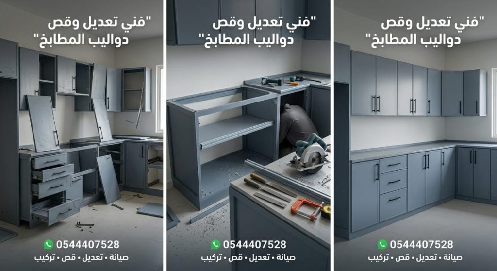 فني خبير في قص وتعديل دواليب المطبخ بجدة لتناسب الأجهزة الجديدة أو تغيير المساحات بمهارة عالية، مع توفير خصم حصري يضمن لك جودة فنية وسعراً ممتازاً بقطع غيار أصلية.